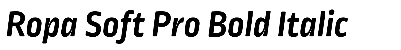 Ropa Soft Pro Bold Italic